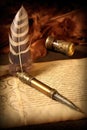 emancipation proclamation document with quill pen Royalty Free Stock Photo