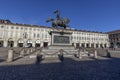 Emanuele Filiberto of Savoy\'s monument in San Carlo square in Torino (Turin), Italy