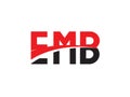 EMB Letter Initial Logo Design Vector Illustration Royalty Free Stock Photo