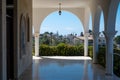 Emba, Paphos District, Cyprus - Arched gallery of the Saint Andrew Greek orthodox church