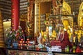 Embalmed body of the Reverend Yuet Kai in the main hall at Hong Kong's Ten Thousand Buddhas Monastery Royalty Free Stock Photo