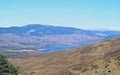 The artificial lake created by the embalming of the Lozoya River and the Sierra de Guadarrama behind it.