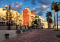 Embankment of the City Embankment of the City Birzebbuga. Evening in Malta.