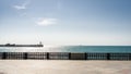 The embankment of the city of Yalta. The lighthouse and the sea. Royalty Free Stock Photo