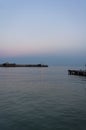 The embankment of the city of Yalta. The lighthouse and the sea. Royalty Free Stock Photo