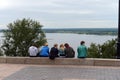 Embankment at the confluence of rivers near the Nizhny Novgorod Kremlin.