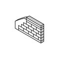 embankment construction isometric icon vector illustration Royalty Free Stock Photo