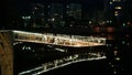 Embankment in the evening near the River Mall shopping center in Kyiv