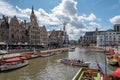 Embankment Graslei in the historic center of Ghent with pictures