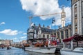 Embankment Graslei in the historic center of Ghent with pictures