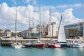 Embankment with the hotel in La Rochelle France