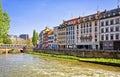 Embankment of Ill river in Strasbourg, France