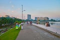 Embankment of Inya lake, Yangon, Myanmar Royalty Free Stock Photo