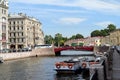 The embankment of the Moika river in St. Petersburg