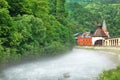 Embankment Of A Mountain River And Theme Park Royalty Free Stock Photo