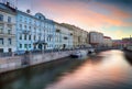 Embankment of the Moyka River in Saint Petersburg, Russia