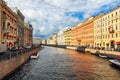 Embankment of the Moyka River in Saint Petersburg, Russia