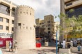 Embankment near the tourist pier of Dubai Creek in Dubai city, United Arab Emirates