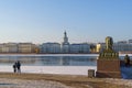 Embankment of Neva River in St. Petersburg, view of Ethnographic Museum