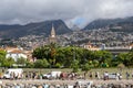 Embankment of People`s Square, Funchal, Madeira Royalty Free Stock Photo