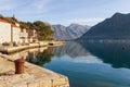 Embankment of Perast town. Montenegro Royalty Free Stock Photo