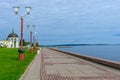 Embankment of Petrozavodsk in the morning.