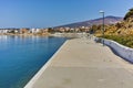 Embankment and the port of Limenaria, Thassos island,, Greece