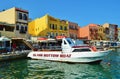 Embankment and port in the old town of Chania in Crete, an island in Greece Royalty Free Stock Photo