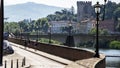 The embankment of the river Arno in Florence, Tuscany, Italy near the Uffizi Galery Royalty Free Stock Photo