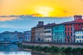 Embankment of the River Arno in the Italian City of Pisa Royalty Free Stock Photo