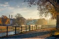 Embankment of the river Uzh Royalty Free Stock Photo