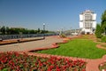 Embankment of Rostov-on-Don and river station. Russia Royalty Free Stock Photo