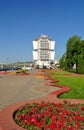 Embankment of Rostov-on-Don and river station - Russia Royalty Free Stock Photo