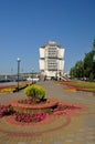 Embankment of Rostov-on-Don and river station. Russia Royalty Free Stock Photo