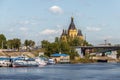 Embankment of Sovetskaya Street in Nizhny Novgorod. View of the Strelka