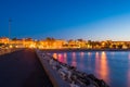 Embankment at sunset, Cambrils, Catalunya, Spain. Copy space for text.