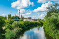 Tambov. Embankment of the Tsna River in Tambov. View on flow Tsna river in Tambov