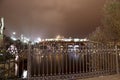 Embankment of the Vltava River near Charles Bridge, night. Prague. Czech Republic Royalty Free Stock Photo