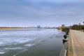 Embankment of the Volga river, Astrakhan, Russia Royalty Free Stock Photo