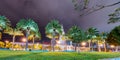 Embarcadero city streets at night in summer season, San Francisco Royalty Free Stock Photo