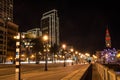 The Embarcadero by night, San Francisco Royalty Free Stock Photo