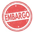 Embargo sign or stamp