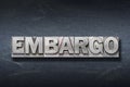 Embargo word den Royalty Free Stock Photo