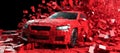 Dismantled Velocity: Interactive Art Installation of a Crumbling Red Sports Car