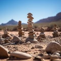 Stone Cairns Guardians of the Desert Sands