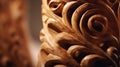 Macro Exploration of Wooden Sculpture