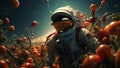 Cosmic Harvest - Astronaut Farmer Tends Extraterrestrial Crops