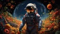 Cosmic Harvest - Astronaut Farmer Tends Extraterrestrial Crops