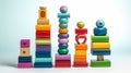 Colorful Wooden Stacking Toys