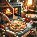 Sizzling Pizza Creation: Hands-on Cooking in the Kitchen